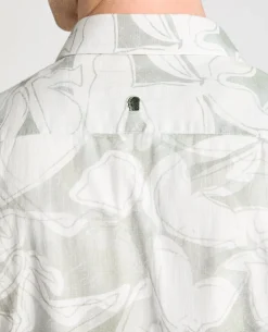 Tapered Fit Abstract Floral Print Shirt