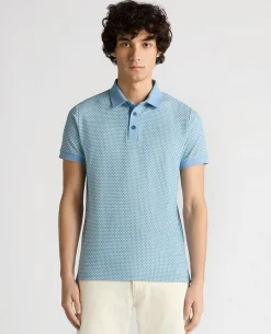 Tapered Fit Basket Weave Polo Shirt