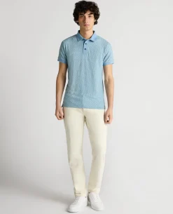 Tapered Fit Basket Weave Polo Shirt