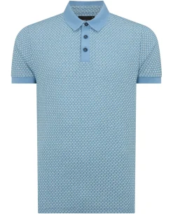 Tapered Fit Basket Weave Polo Shirt