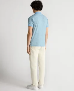 Tapered Fit Basket Weave Polo Shirt