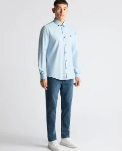 Tapered Fit Brushed Cotton Shirt