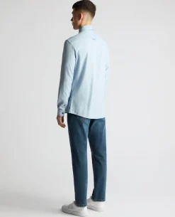 Tapered Fit Brushed Cotton Shirt