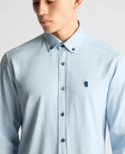 Tapered Fit Brushed Cotton Shirt
