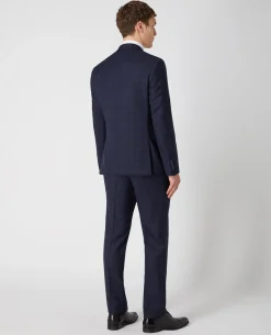 Tapered Fit Checked Wool Rich Mix and Match Suit