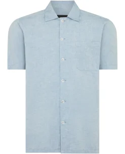 Tapered Fit Cotton Blend Shirt