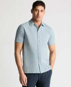 Tapered Fit Cotton Blend Shirt