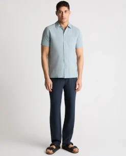 Tapered Fit Cotton Blend Shirt