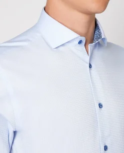 Tapered Fit Cotton Contrast Collar Shirt