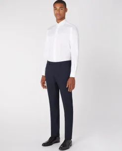 Tapered Fit Cotton Contrast Collar Shirt