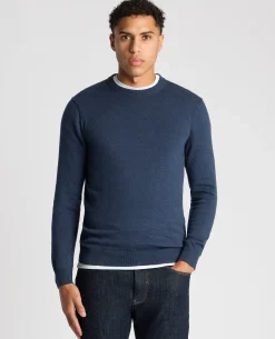 Tapered Fit Cotton Crew Neck Sweater