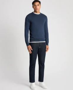 Tapered Fit Cotton Crew Neck Sweater