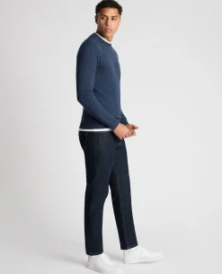 Tapered Fit Cotton Crew Neck Sweater