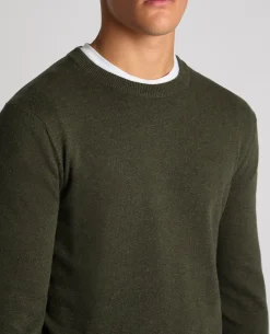Tapered Fit Cotton Crew Neck Sweater