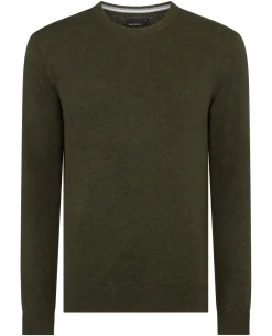 Tapered Fit Cotton Crew Neck Sweater