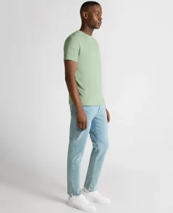 Tapered Fit Cotton Crew Neck Tee