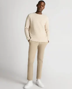 Tapered Fit Cotton Micro Waffle Sweatshirt