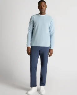 Tapered Fit Cotton Micro Waffle Sweatshirt