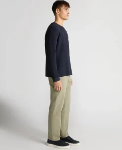 Tapered Fit Cotton Micro Waffle Sweatshirt