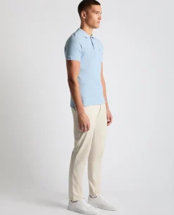 Tapered Fit Cotton Pique Polo Shirt