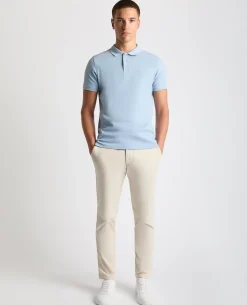 Tapered Fit Cotton Pique Polo Shirt