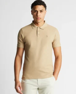 Tapered Fit Cotton Pique Polo Shirt