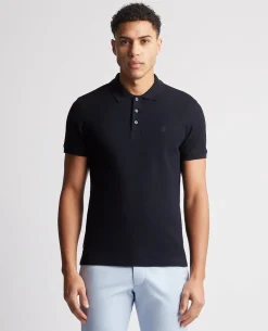Tapered Fit Cotton Pique Polo Shirt