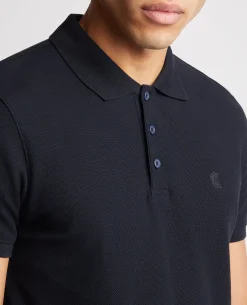 Tapered Fit Cotton Pique Polo Shirt