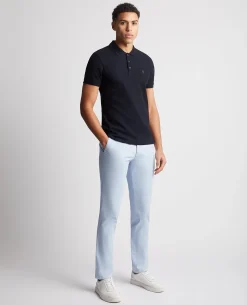 Tapered Fit Cotton Pique Polo Shirt