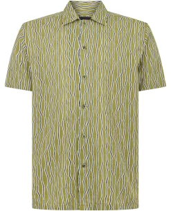 Tapered Fit Cotton Print Shirt