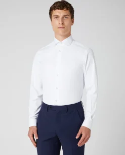 Tapered Fit Cotton Stretch Shirt