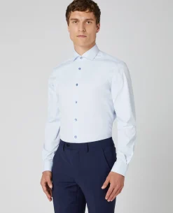Tapered Fit Cotton Stretch Shirt