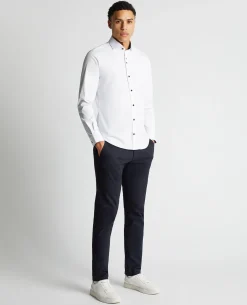 Tapered Fit Cotton-Blend Stretch Shirt