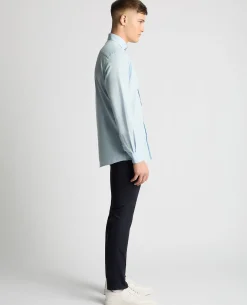 Tapered Fit Cotton-Linen Blend Shirt