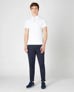 Tapered Fit Cotton-Stretch Polo Shirt