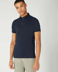 Tapered Fit Cotton-Stretch Polo Shirt