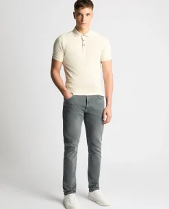 Tapered Fit Cotton-Stretch Polo Shirt