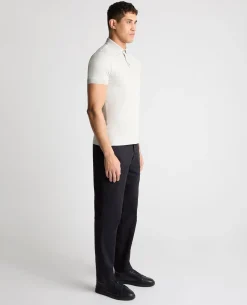 Tapered Fit Cotton-Stretch Polo Shirt