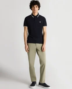 Tapered Fit Cotton-Stretch Polo Shirt