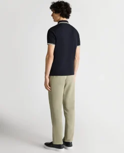 Tapered Fit Cotton-Stretch Polo Shirt