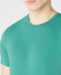 Tapered Fit Cotton-Stretch T-Shirt