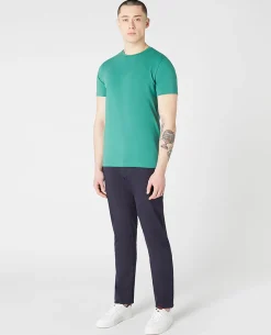 Tapered Fit Cotton-Stretch T-Shirt