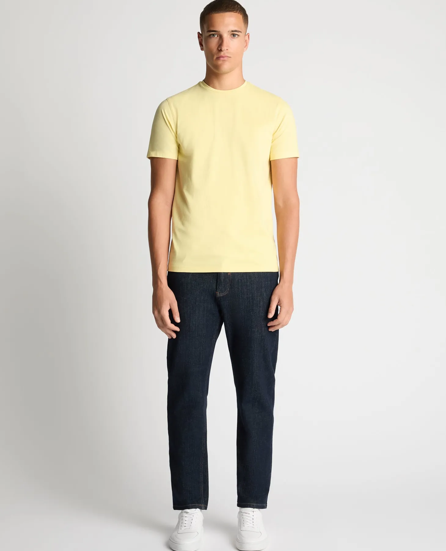 Tapered Fit Cotton-Stretch T-Shirt