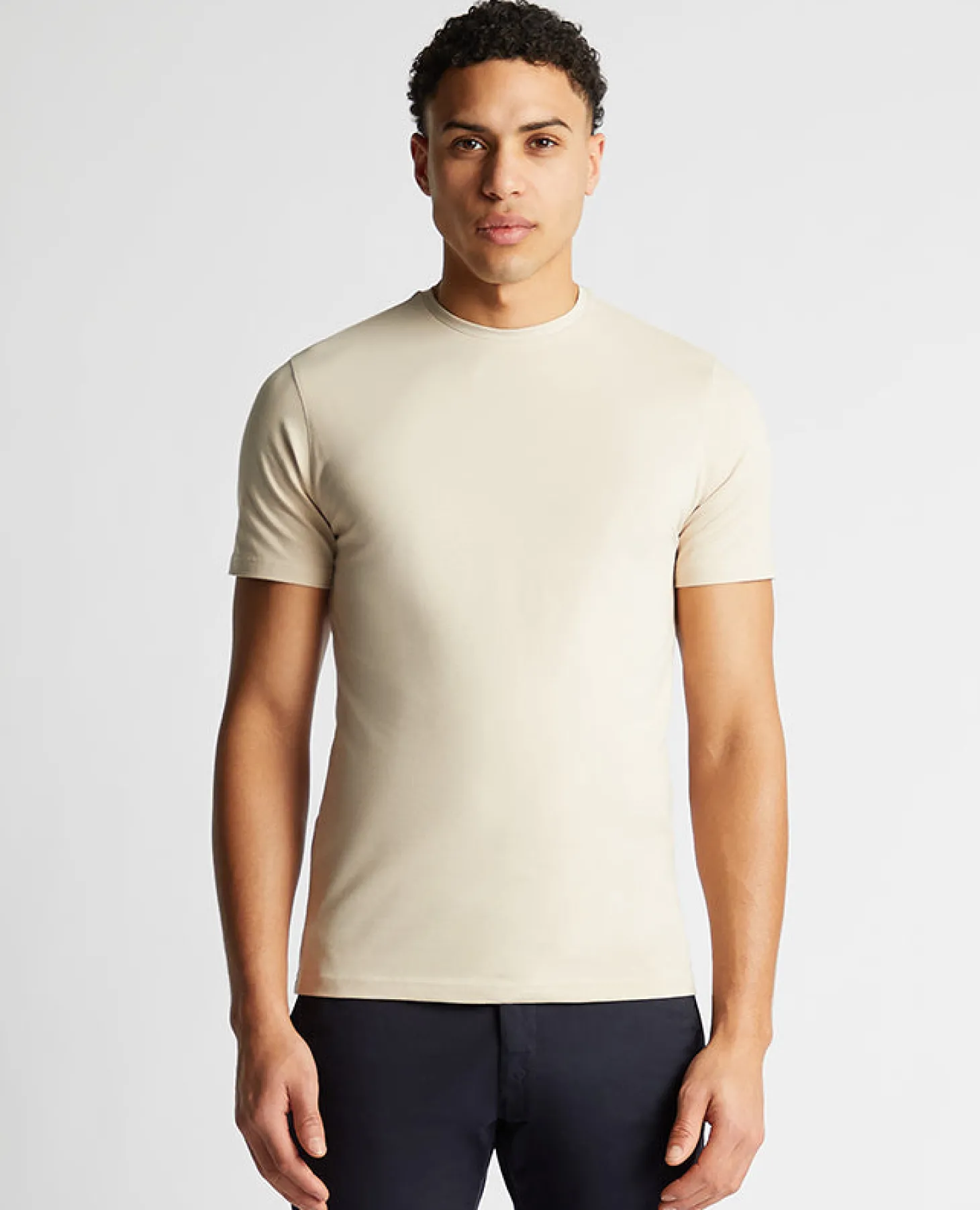 Tapered Fit Cotton-Stretch T-Shirt