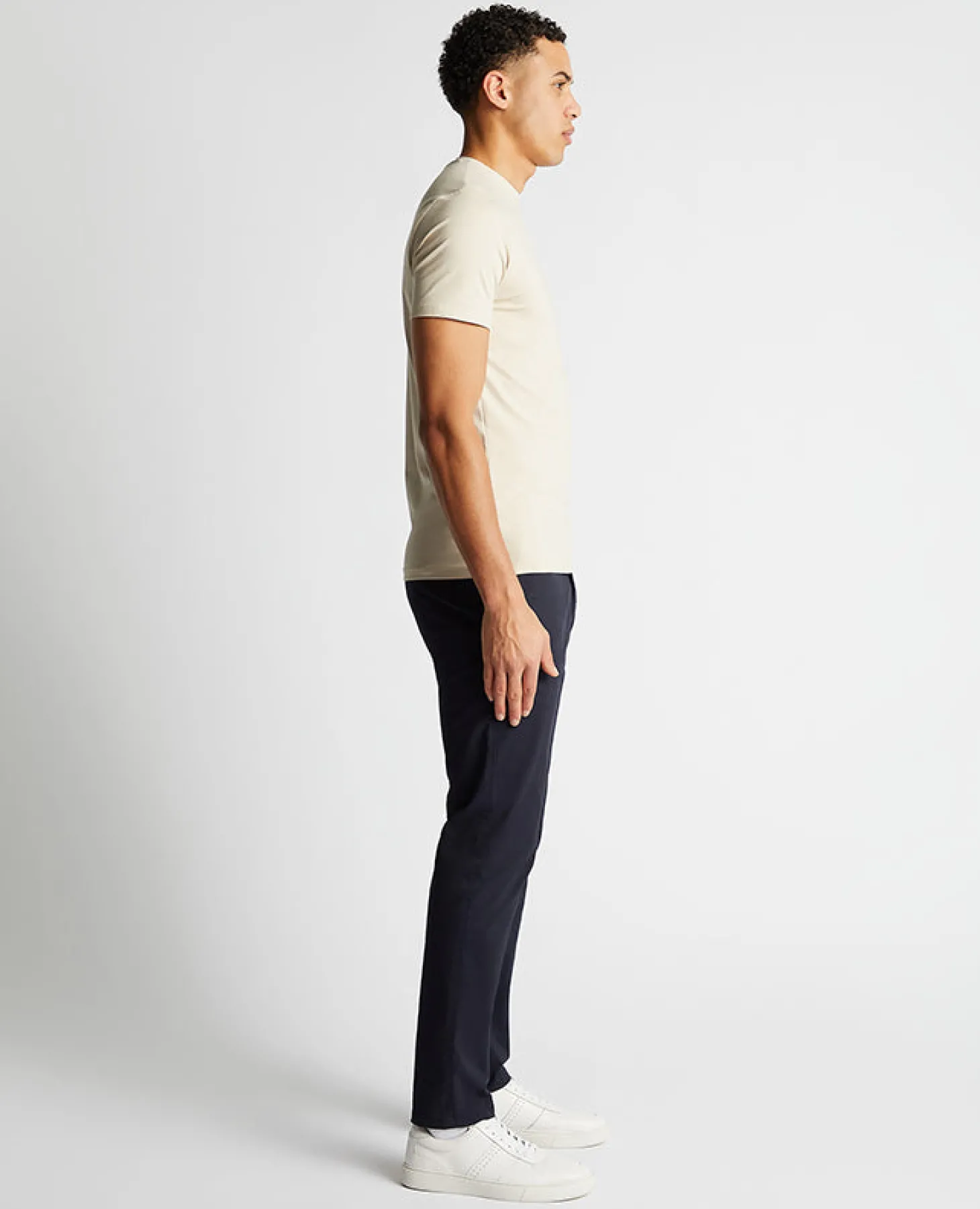 Tapered Fit Cotton-Stretch T-Shirt