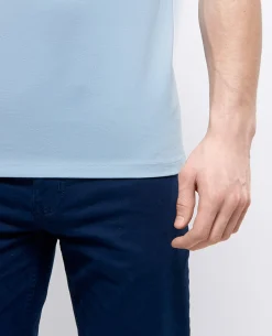 Tapered Fit Cotton-Stretch T-Shirt