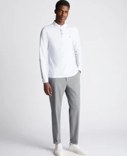 Tapered Fit Cotton-Stretch Polo Shirt