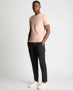 Tapered Fit Cotton-Stretch T-Shirt