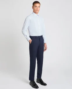 Tapered Fit Cotton-Stretch Double Cuff Shirt