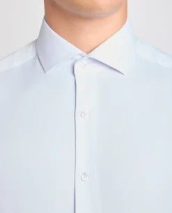 Tapered Fit Cotton-Stretch Double Cuff Shirt